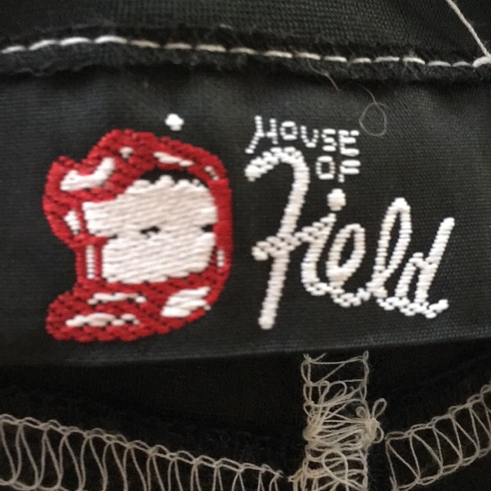 HOUSE OF FIELD STRETCH BLACK FLARE LEG PANTS EUC - Picture 7 of 8